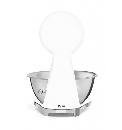 Smeg KSF01WHWW escabeaux de cuisine Chrome, Blanc Comptoir Balance de ménage électronique