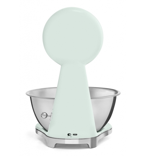 Smeg KSF01PGWW escabeaux de cuisine Chrome, Vert Comptoir Balance de ménage électronique