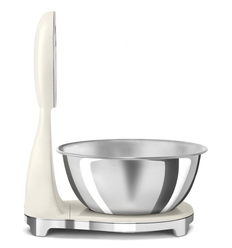 Smeg KSF01CRWW bilancia da cucina Cromo, Crema Superficie piana Bilancia da cucina elettronica