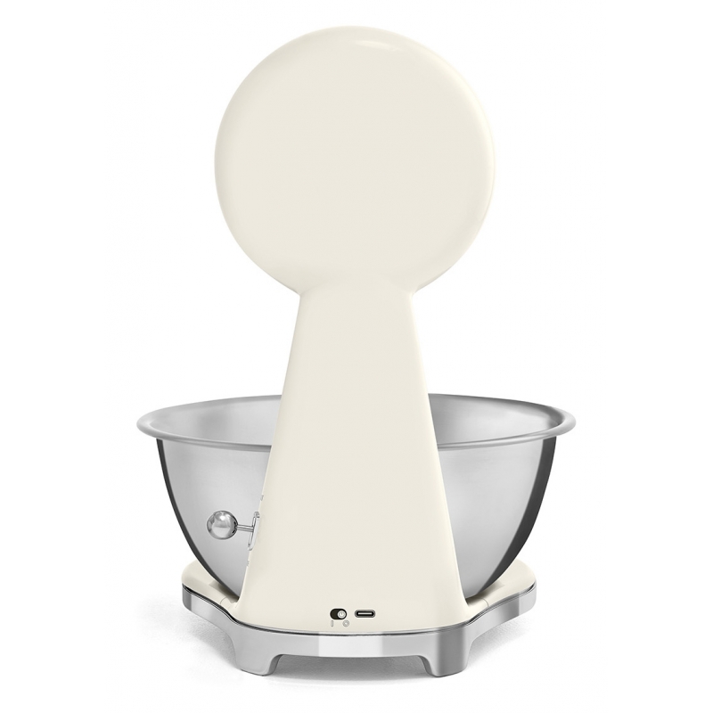 Smeg KSF01CRWW bilancia da cucina Cromo, Crema Superficie piana Bilancia da cucina elettronica