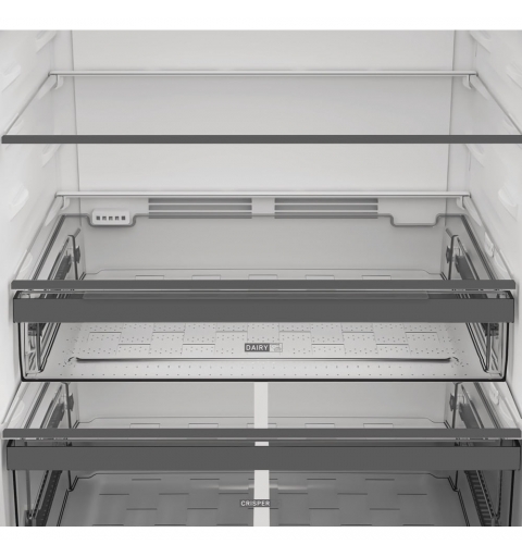 Whirlpool WHD2 6472 X4E Frigorifero doppia porta a libera installazione, Dual no frost, 70cm, Classe E, Pearl Inox, 38dbA, h187