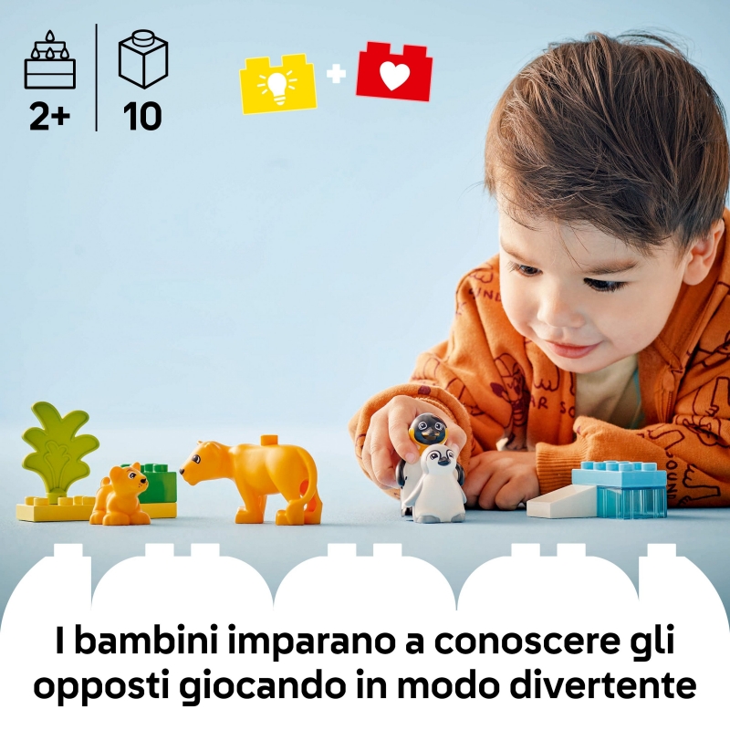 LEGO Famiglie di animali pinguini e leoni
