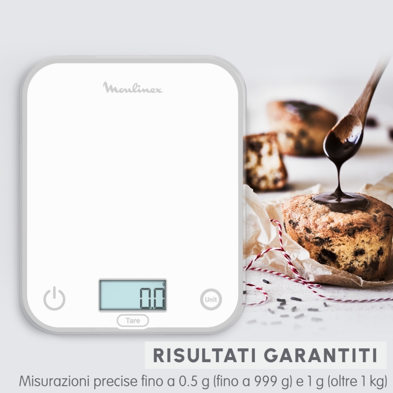 Moulinex BN50U0 escabeaux de cuisine Blanc Comptoir Rectangle Balance de ménage électronique
