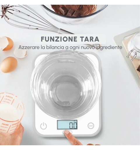 Moulinex BN50U0 báscula de cocina Blanco Encimera Rectángulo Báscula electrónica de cocina