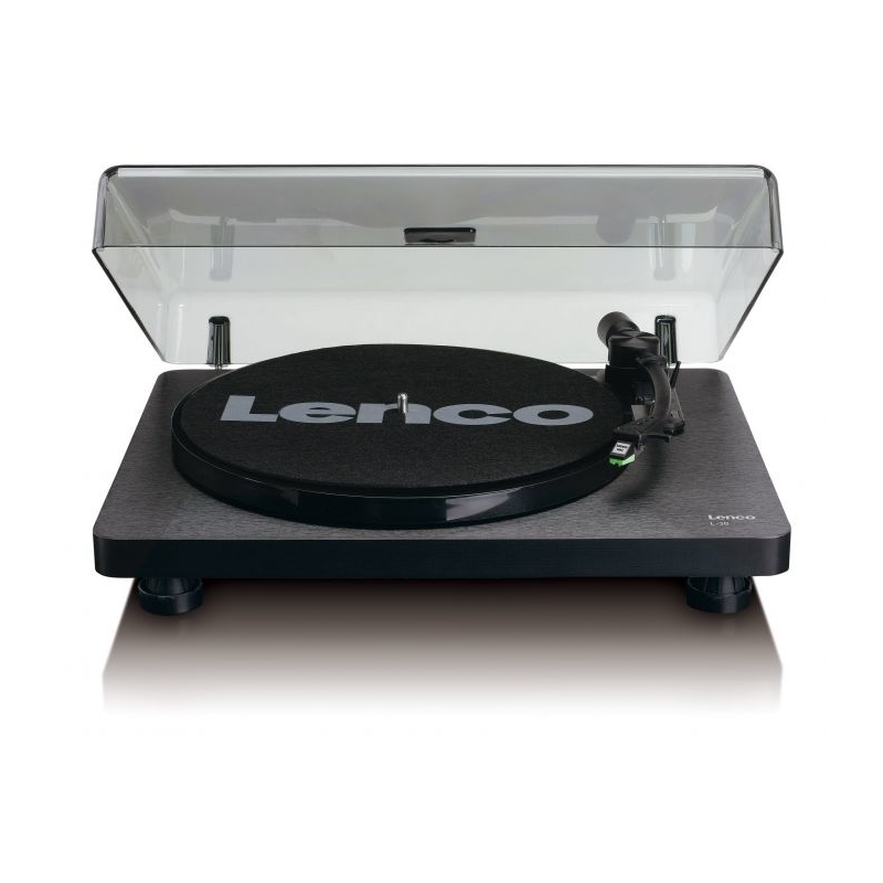 Lenco L-30BK audio turntable Belt-drive audio turntable Black Semi Automatic