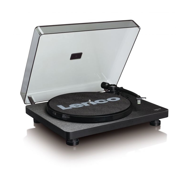 Lenco L-30BK Plattenspieler Audio-Plattenspieler mit Riemenantrieb Schwarz Halbautomatisch