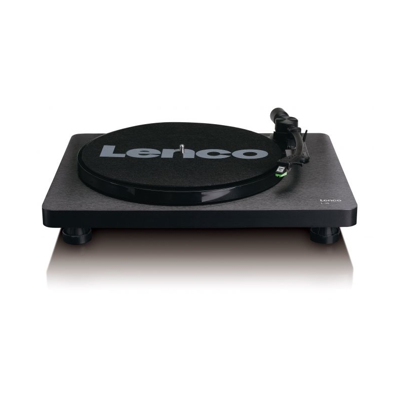 Lenco L-30BK Plattenspieler Audio-Plattenspieler mit Riemenantrieb Schwarz Halbautomatisch