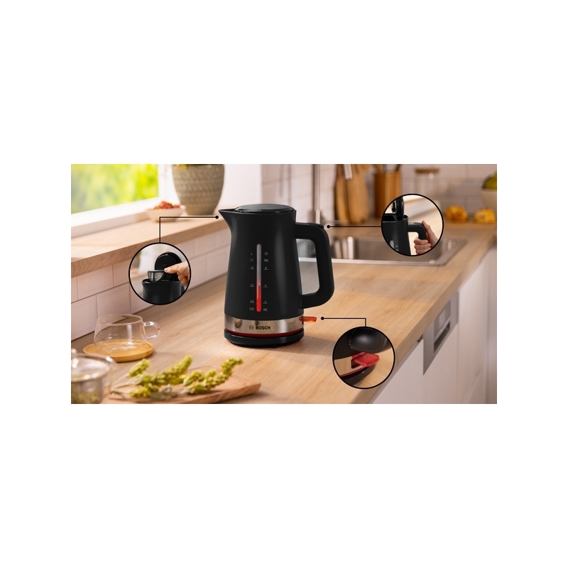 Bosch TWK4M223 bouilloire 1,7 L 2400 W Noir