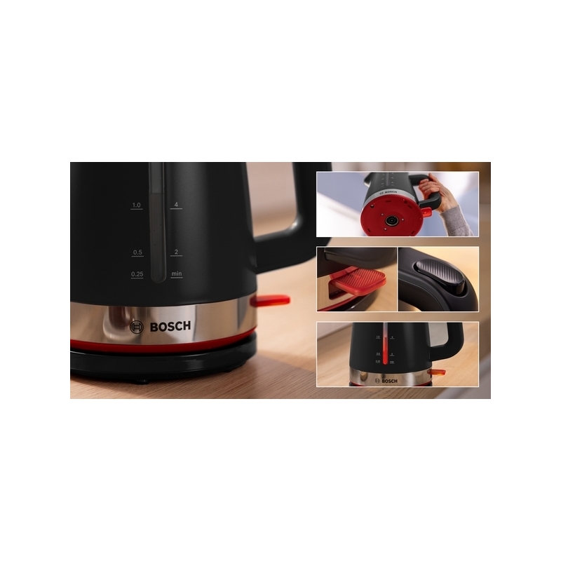 Bosch TWK4M223 bouilloire 1,7 L 2400 W Noir