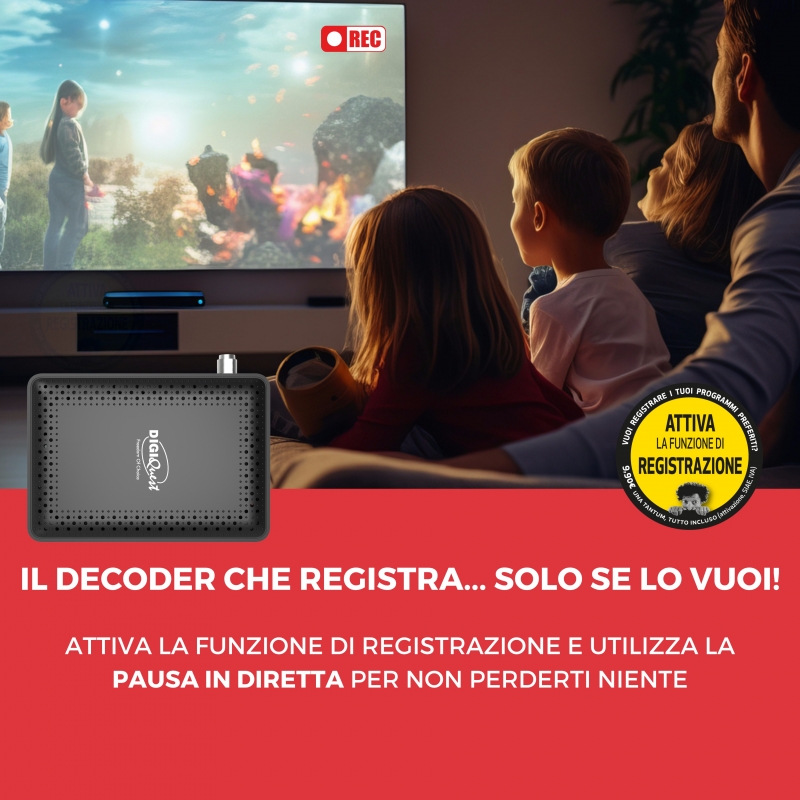 Digiquest RICD1248 descodificador para televisor Satélite Full HD Negro