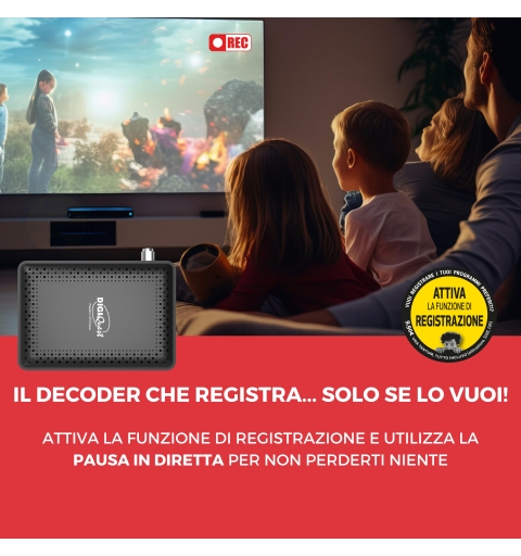 Digiquest RICD1248 descodificador para televisor Satélite Full HD Negro