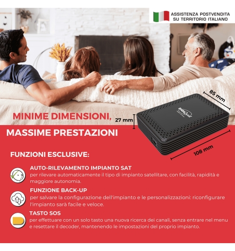 Digiquest RICD1248 descodificador para televisor Satélite Full HD Negro