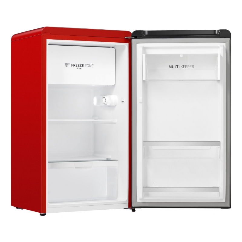 Hisense RR106D4CRE Kühlschrank mit Gefrierfach Freistehend 82 l E Rot