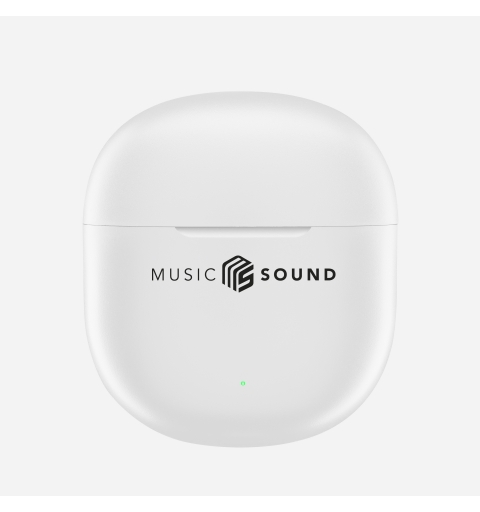 Music Sound 8018080491153 Casque Sans fil Ecouteurs Appels Musique Bluetooth Blanc