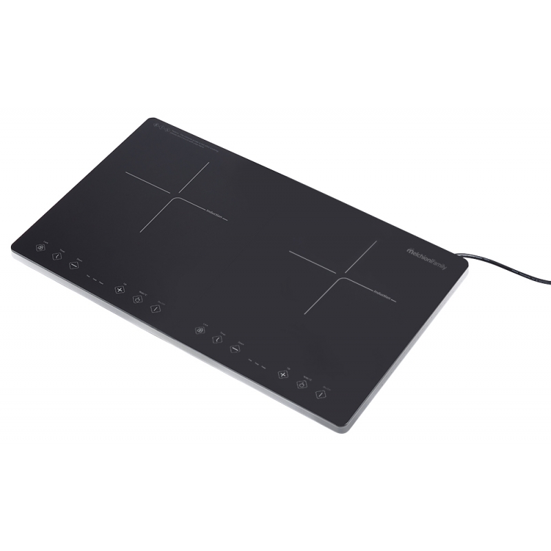 Melchioni 118360034 plaque Noir Intégré 58 cm Plaque avec zone à induction 2 zone(s)