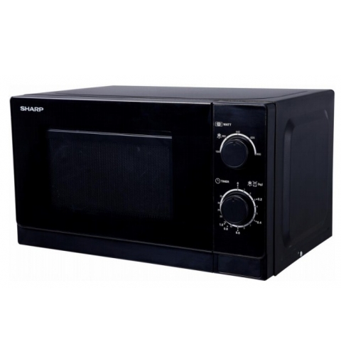 Sharp Home Appliances R-200BKW Mikrowelle Schwarz Arbeitsplatte 20 l 800 W