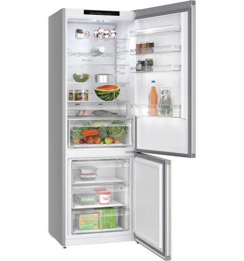 Bosch Serie 4 KGN492IAF , Frigorifero combinato da libera installazione, 203 x 70 cm, Acciaio spazzolato anti-impronta Classe A