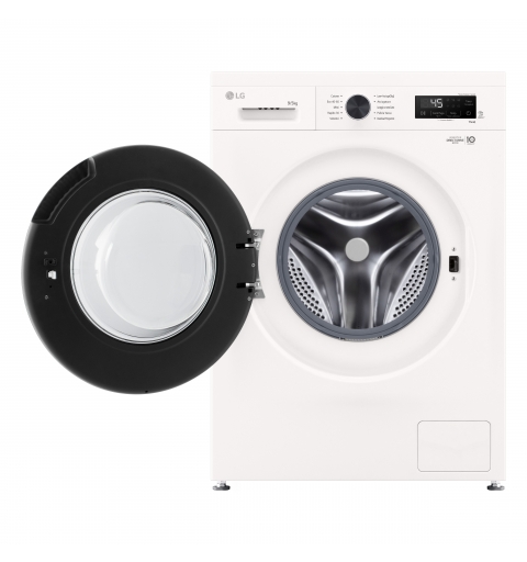 LG W4NX1095NWB Lavasciuga 9 5kg Serie X1, Classe A E, 6 Motion Direct Drive, Wi-Fi, 1400 giri, Allergy Care, Bianca