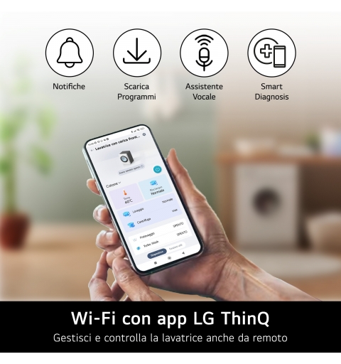 LG W4NX1095NWB lavadora-secadora Independiente Carga frontal Blanco E