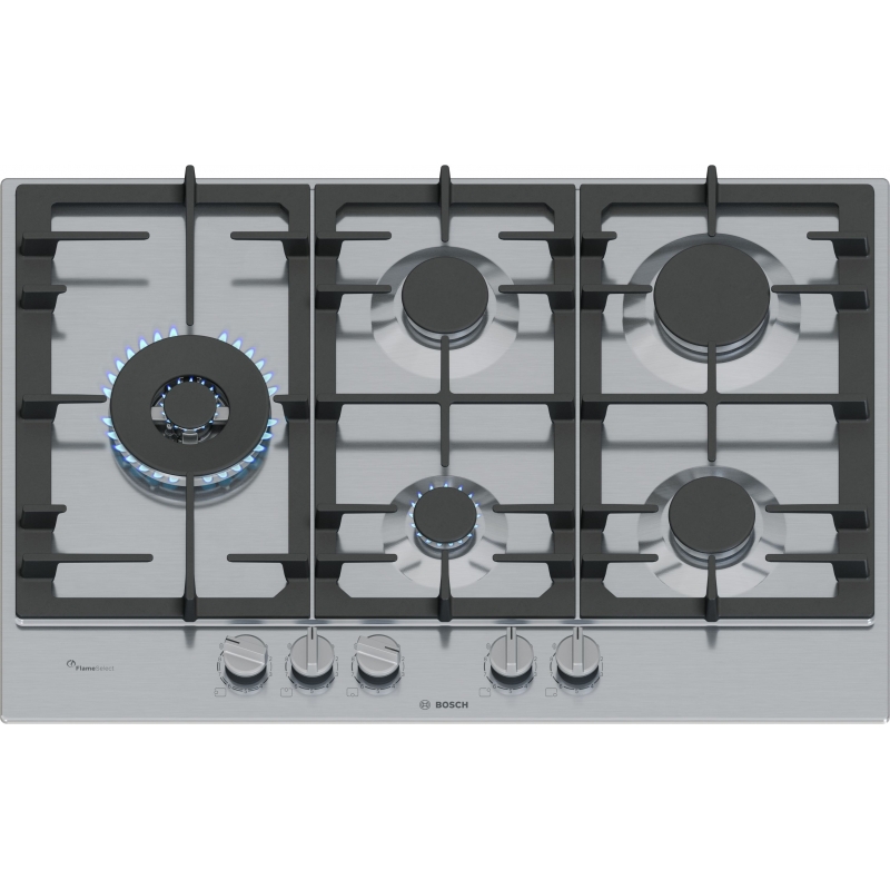 Bosch Serie 6 PCS7A5I90 Kochfeld Edelstahl Integriert 75 cm Gaskochfeld 5 Zone(n)