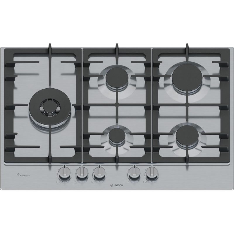 Bosch Serie 6 PCS7A5I90 Kochfeld Edelstahl Integriert 75 cm Gaskochfeld 5 Zone(n)
