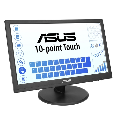 ASUS Touch VT169HE écran plat de PC 39,6 cm (15.6") 1920 x 1080 pixels Full HD LED Écran tactile Dessus de table Noir
