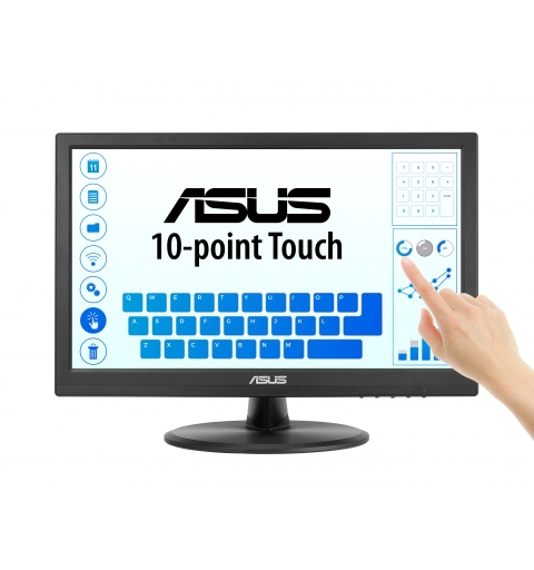 ASUS Touch VT169HE Monitor PC 39,6 cm (15.6") 1920 x 1080 Pixel Full HD LED Touch screen Da tavolo Nero