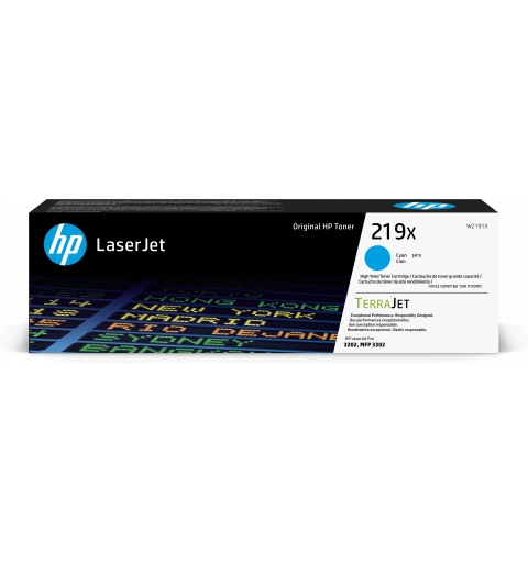 HP 219X Cyan Original LaserJet-Tonerkartusche mit hoher Reichweite