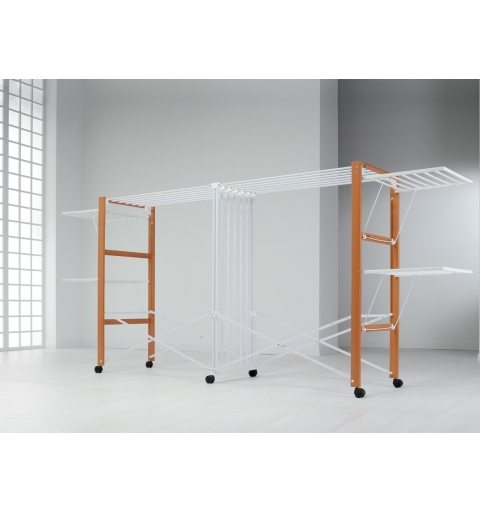 Foppapedretti Allungo Séchoir sur pieds Noir, Noyer, Blanc