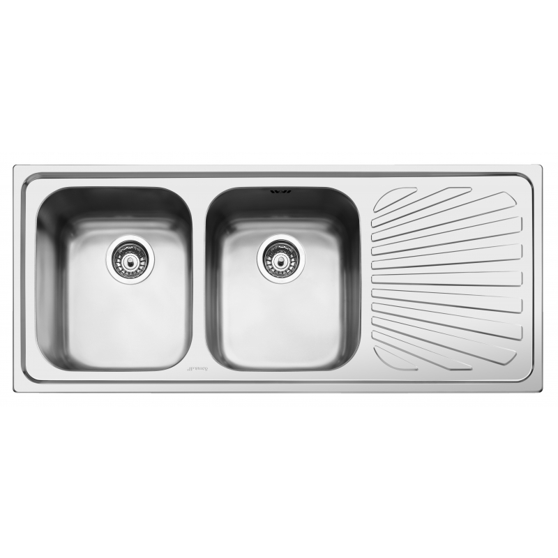 Smeg SP116D kitchen sink Flush-mounted sink Rectangular Stainless steel