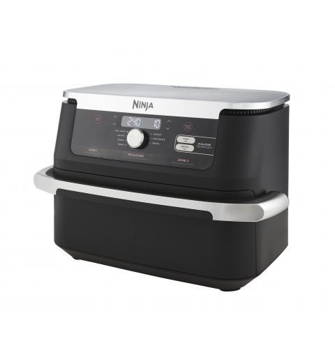 Ninja AF500EU Fritteuse Doppel 10,4 l Eigenständig 2470 W Heißluftfritteuse Schwarz, Edelstahl