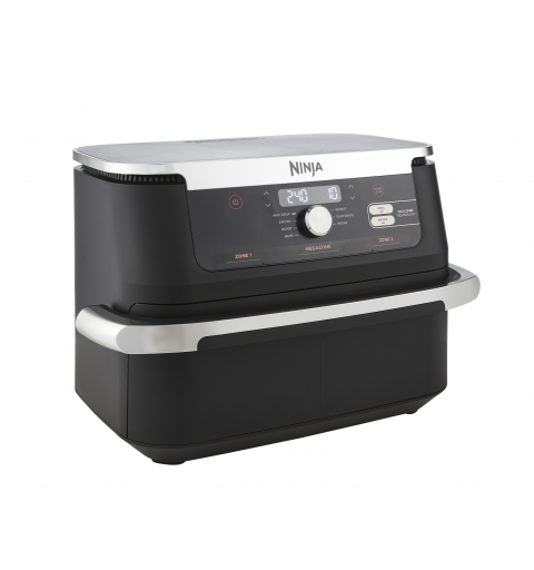 Ninja AF500EU Fritteuse Doppel 10,4 l Eigenständig 2470 W Heißluftfritteuse Schwarz, Edelstahl