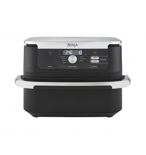 Ninja AF500EU Fritteuse Doppel 10,4 l Eigenständig 2470 W Heißluftfritteuse Schwarz, Edelstahl