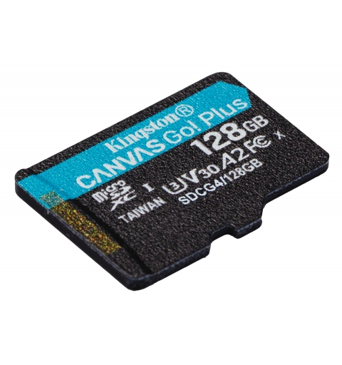 Kingston Technology 128GB microSDXC Canvas Go Plus Gen4 200MB s A2 U3 V30 Card + Adapter