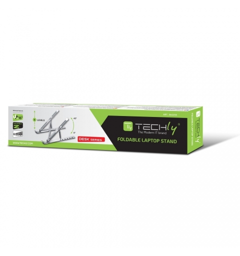 Techly ICA-TBL 134TY soporte para ordenador portátil Plata 40,6 cm (16")