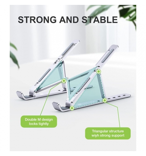 Techly ICA-TBL 134TY laptop-ständer Silber 40,6 cm (16")