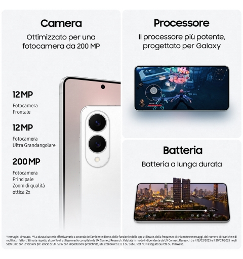 Samsung Galaxy S25 Edge, Smartphone AI, Display 6.7'' QHD+ Dynamic AMOLED 2X, Fotocamera 200MP, RAM 12GB, 512GB, 3.900 mAh,