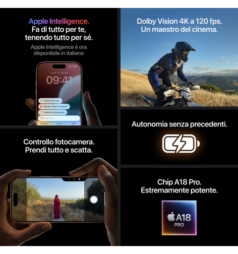 Apple iPhone 16 Pro Max 17,5 cm (6.9") Dual-SIM iOS 18 5G USB Typ-C 512 GB Weiß