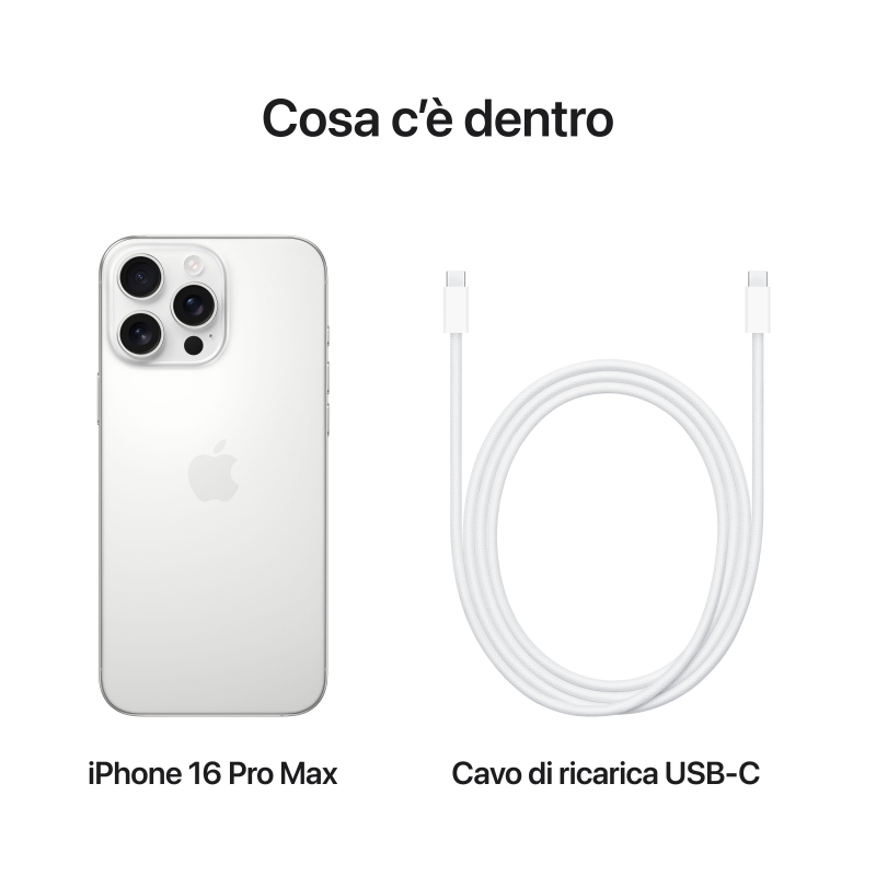 Apple iPhone 16 Pro Max 17,5 cm (6.9") SIM doble iOS 18 5G USB Tipo C 512 GB Blanco