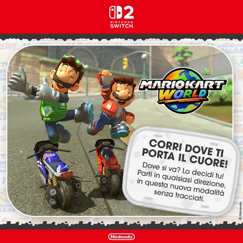 Nintendo Mario kart world Standard Cinese semplificato, Cinese tradizionale, Tedesca, DUT, Inglese, ESP, Francese, ITA,