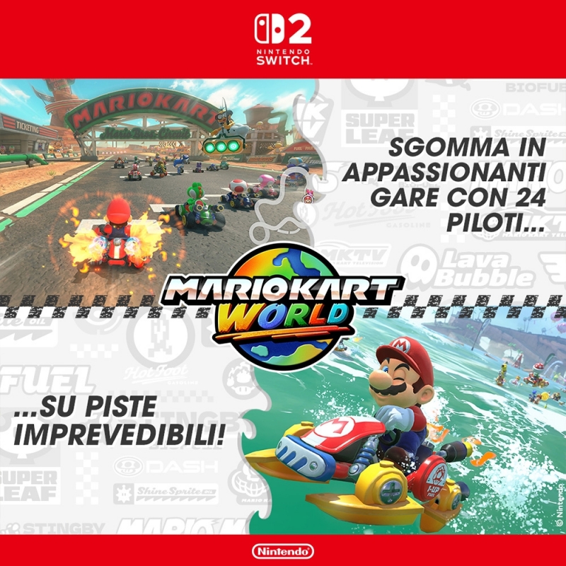 Nintendo Mario kart world Standard Cinese semplificato, Cinese tradizionale, Tedesca, DUT, Inglese, ESP, Francese, ITA,
