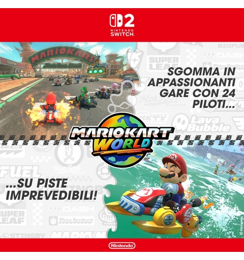 Nintendo Mario kart world Standard Cinese semplificato, Cinese tradizionale, Tedesca, DUT, Inglese, ESP, Francese, ITA,