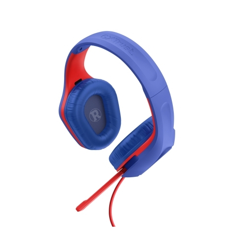 Trust GXT 415SM Zirox Auricolare Cablato A Padiglione Gaming Blu, Rosso