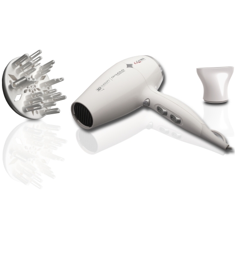 GA.MA Diamond Caramic Ion Haartrockner 2200 W Weiß