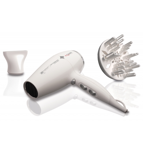 GA.MA Diamond Caramic Ion sèche-cheveux 2200 W Blanc