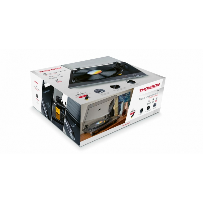 Thomson TT700 Tourne-disque entraîné par courroie Noir, Transparent Automatique