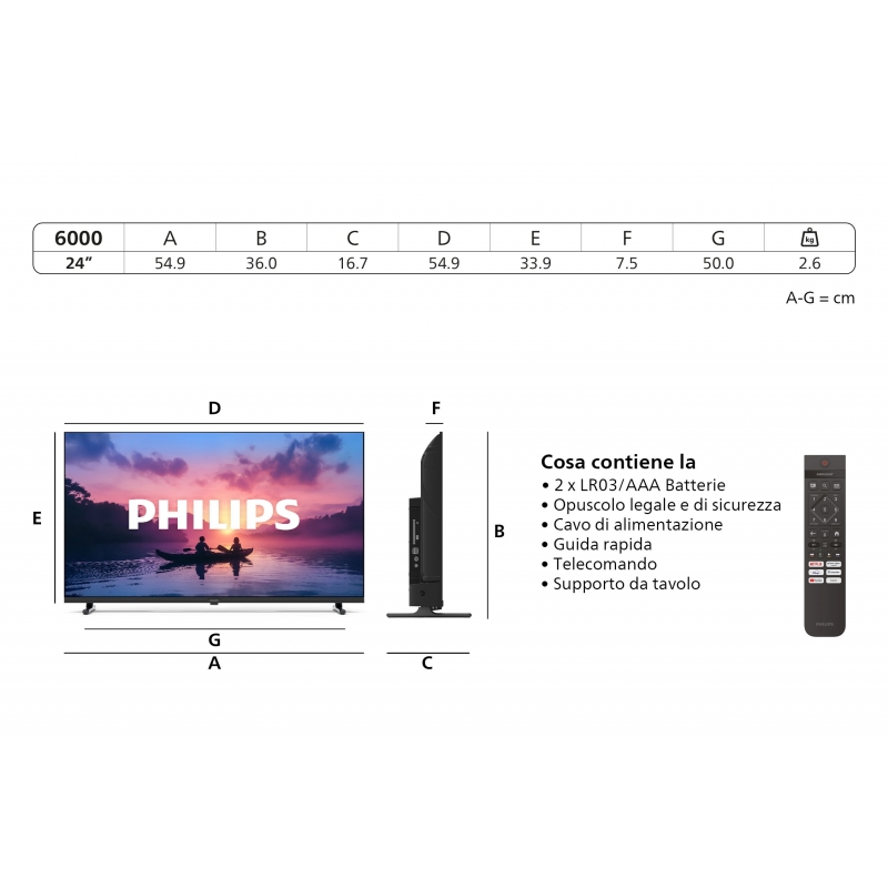 Philips 32PHS6000 12 TV 81.3 cm (32") HD Smart TV Wi-Fi Black