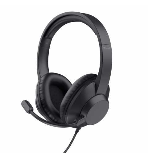Trust Ayda Max USB Headset Wired Head-band Office Call center USB Type-C USB Type-A Black