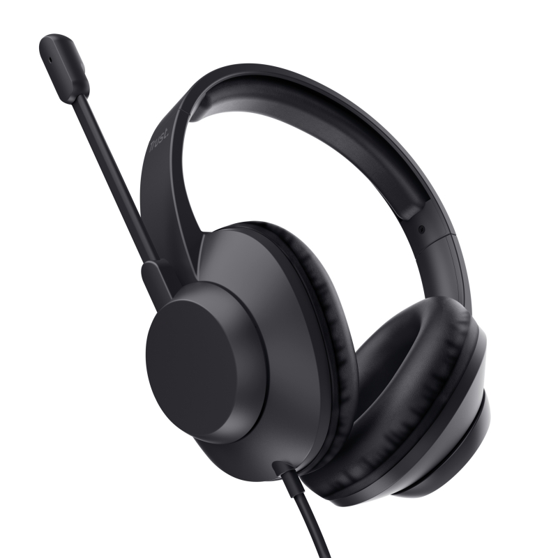 Trust Ayda Max USB Headset Wired Head-band Office Call center USB Type-C USB Type-A Black
