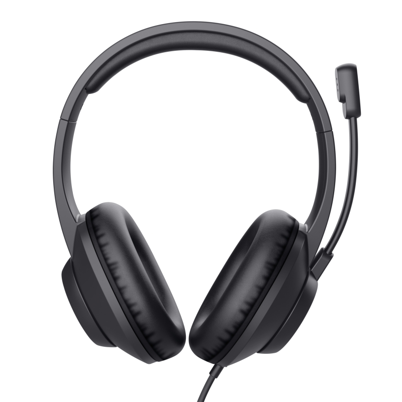 Trust Ayda Max USB Headset Wired Head-band Office Call center USB Type-C USB Type-A Black